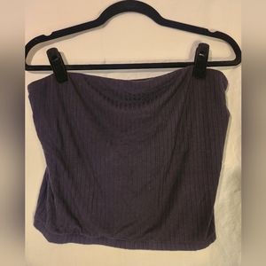 XL AMERICAN EAGLE CROP TOP TUBE TOP black